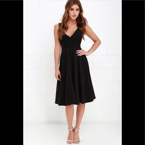 Lulu’s “Of My Dreams Black Midi Dress”